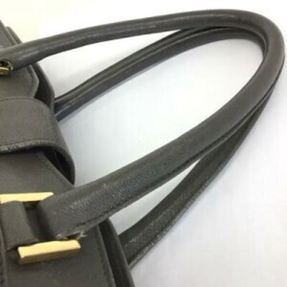 Saint Laurent Cabas Yves Chyc tote bag in Gray leather - Picture 10 of 15